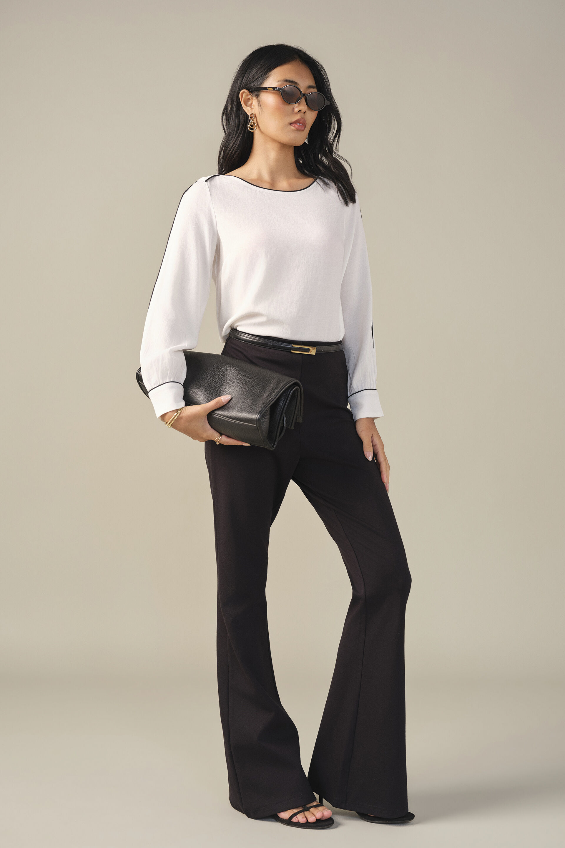 Ruffle Top in White, White, image 5
